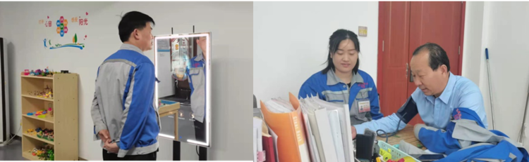 大家體驗(yàn)了智能血壓計(jì)、魔鏡等儀器設(shè)備