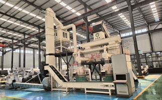 時產(chǎn)1噸的木屑顆粒機(jī)生產(chǎn)線